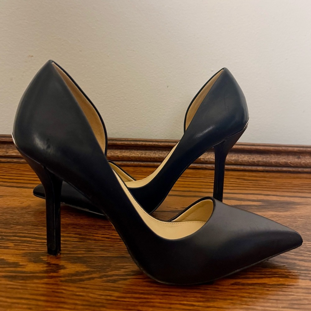 Staple Michael Kors Black Pointed Toe D'Orsay Pumps Julieta High-Heel - Picture 3 of 6